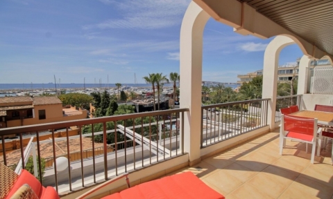 Puerto Portals. FRONT LINE 3 Bedroom Apartment With Wonderful Harbour Views