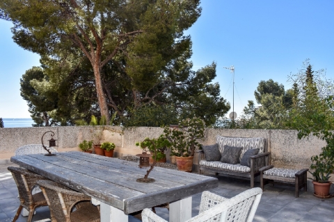 Cas Catala. 3 Bedroom Sea View Garden Apartment With Outside Terrace